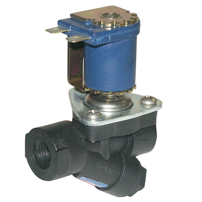 Solenoid Valve, 1/4in FPT, Normally Closed, Diaphragm 120V, Celcon Body, DEMA P442.6