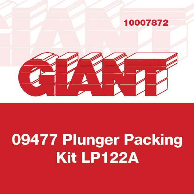 Plunger Packing Kit for Giant Pumps LP122A and LP123 Pumps, 9477