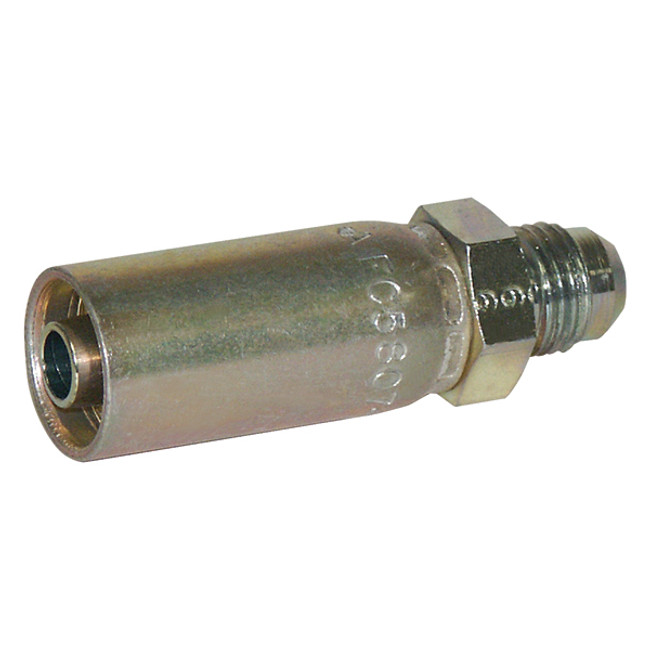 Swage Fitting, Male 1/2in JIC Rigid, Zinc