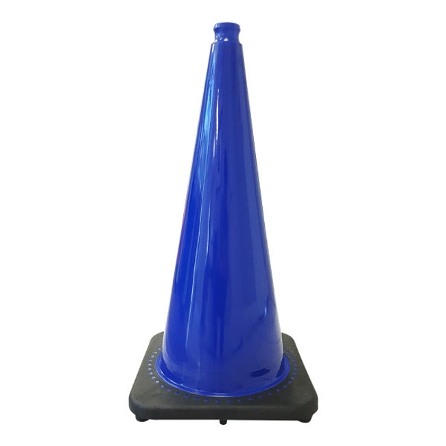 Traffic Cone, 28in H, Blue, 7lb Black Base