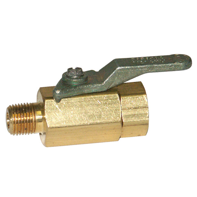 Ball Valve, One-Way, 3/8in Female x 3/8in Male, Brass, Specialty 3820090