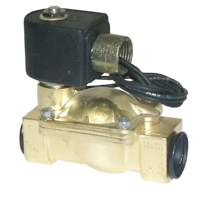 Solenoid Valve 2-Way, 1/2in FPT, Normally Closed with Conduit Coil, 24VAC, Brass Body, Parker C111B2