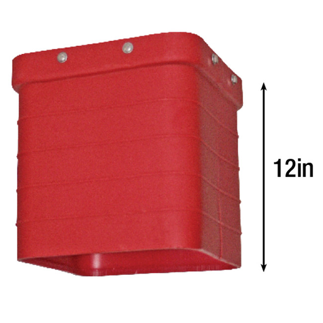 Blower Extension Rectangular up to 12in, Red