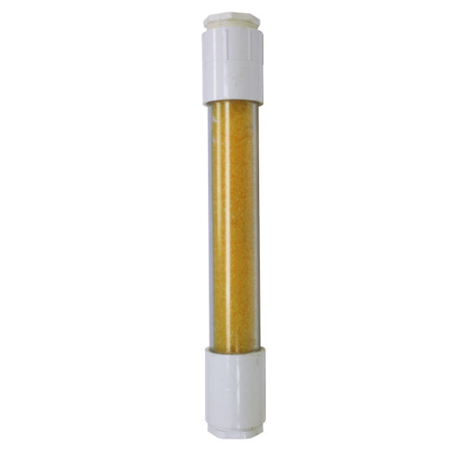 Foam Chamber Tube, 1-1/4in Clear Pipe, 1/2in FPT Inlet x 1-1/4in Slip Socket Outlet, PVC SCH40