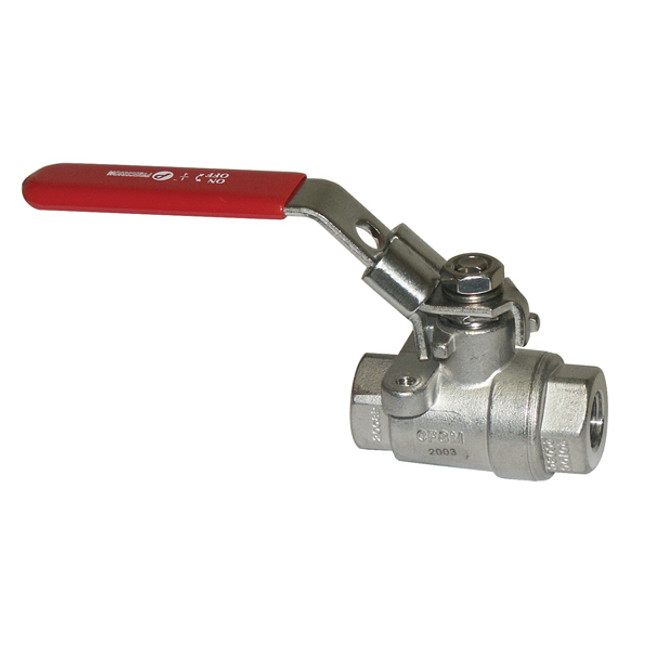 Ball Valve, 1/2in FPT, 1000PSI, Stainless Steel, Hypro 78-12