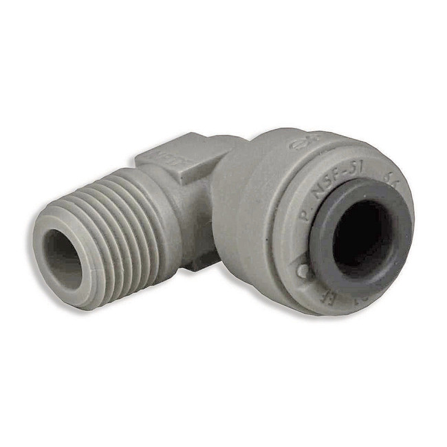 Elbow, 1/4in Push to Connect to 1/8in NPT, Plastic, 3002033