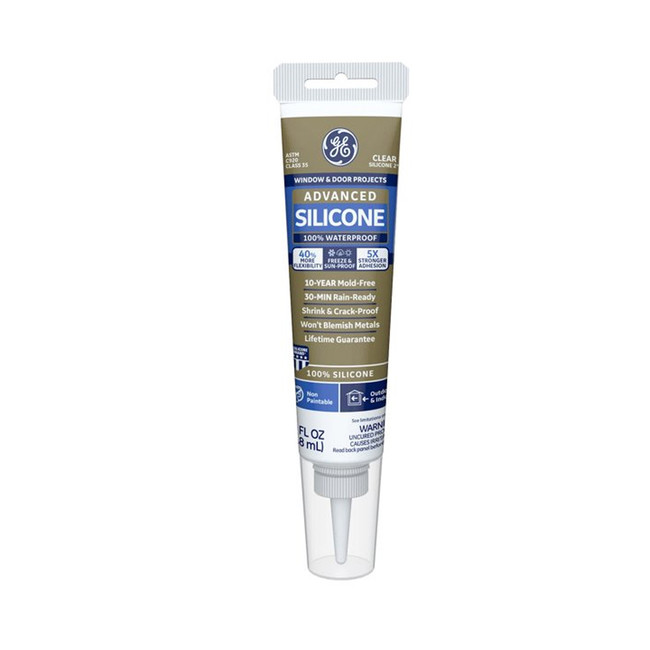 Silicone, Clear, GE, 866-110001