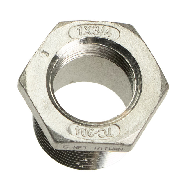 Bushing, 1in x 3/4in, Stainless Steel, 037-107-SS