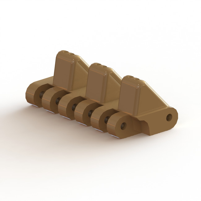 Car Pusher, 6 Hinge, CSB Heavy Duty, Polyoxymethylene NL, Brown, 75-00359