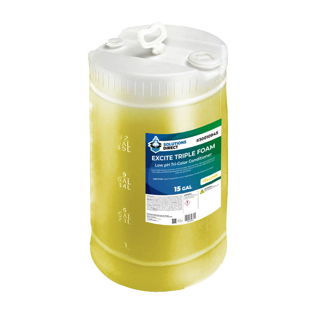 Excite Triple Foam Conditioner Yellow, 15-Gallon Drum