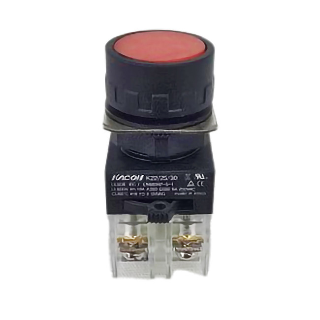 Pushbutton, IP65, 22mm, (1) N.C. Contact