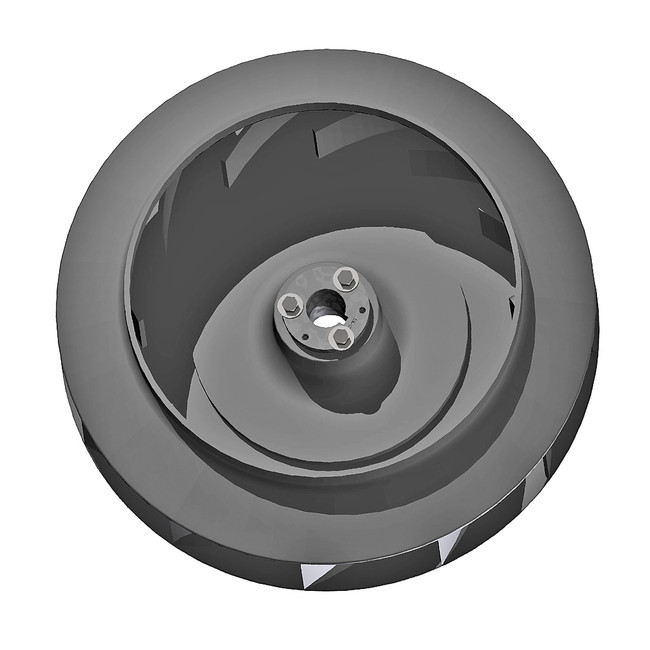 Blower Impeller, 15HP for Mammoth Clockwise, Steel, Gray