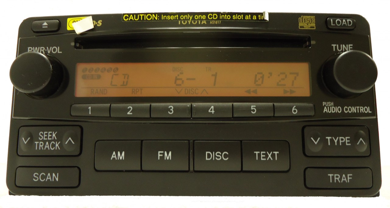 A51817 Toyota Matrix Radio Stereo 6 CD Changer Player