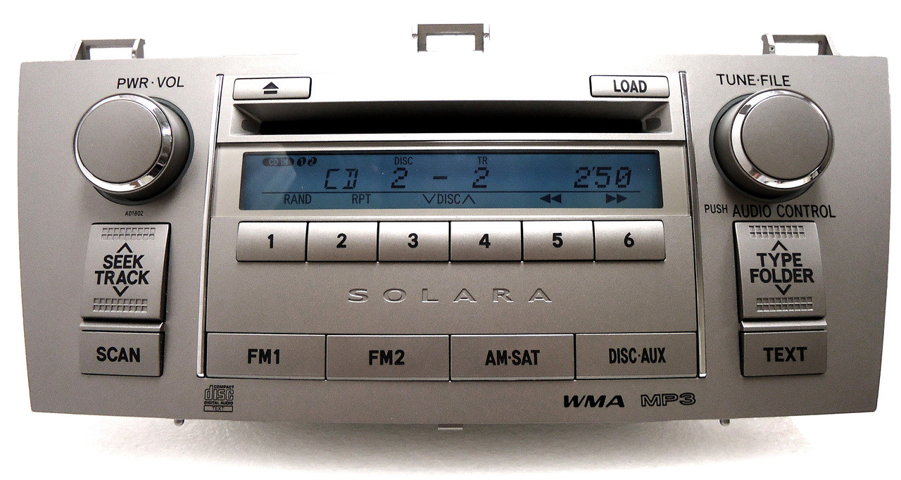 AD1802 04 08 Toyota Solara Radio 6 Disc Changer MP3 Player