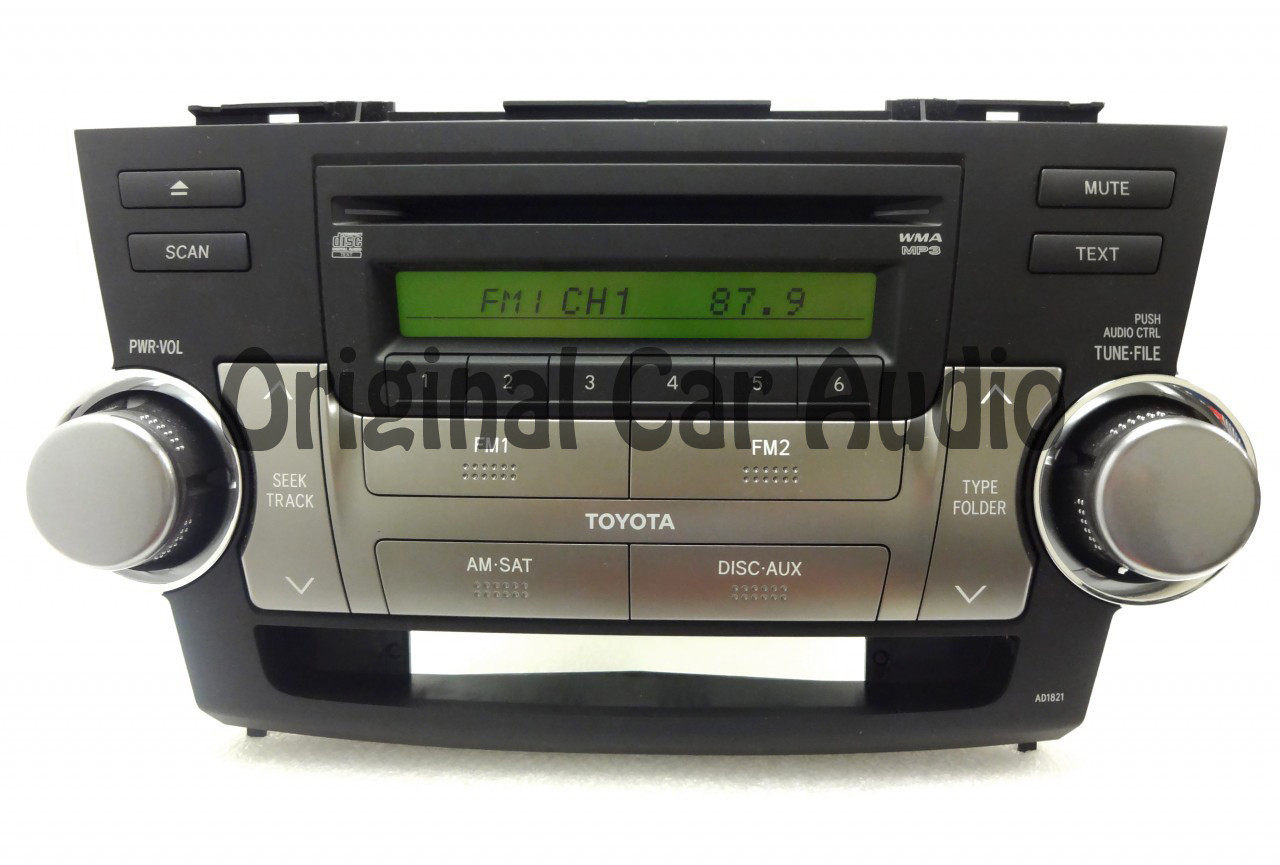 AD1821 Toyota Highlander MP3 CD Player Satellite Radio Stereo