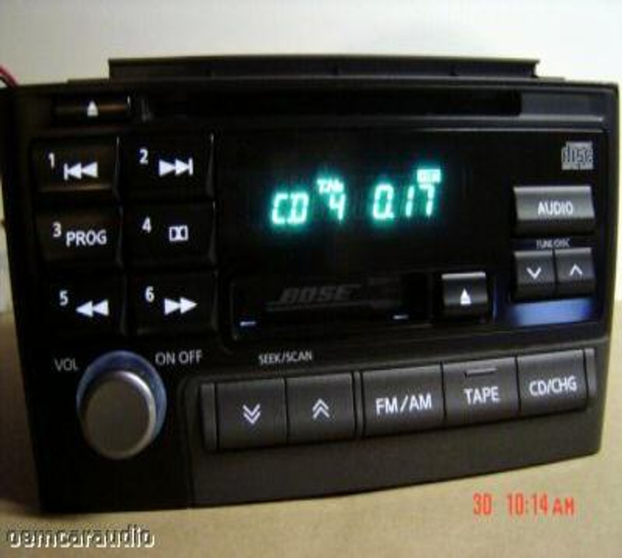 97-99 Nissan Maxima Infinity Sentra Quest Bose Radio CDTape Push ON-OFF VOL Knob