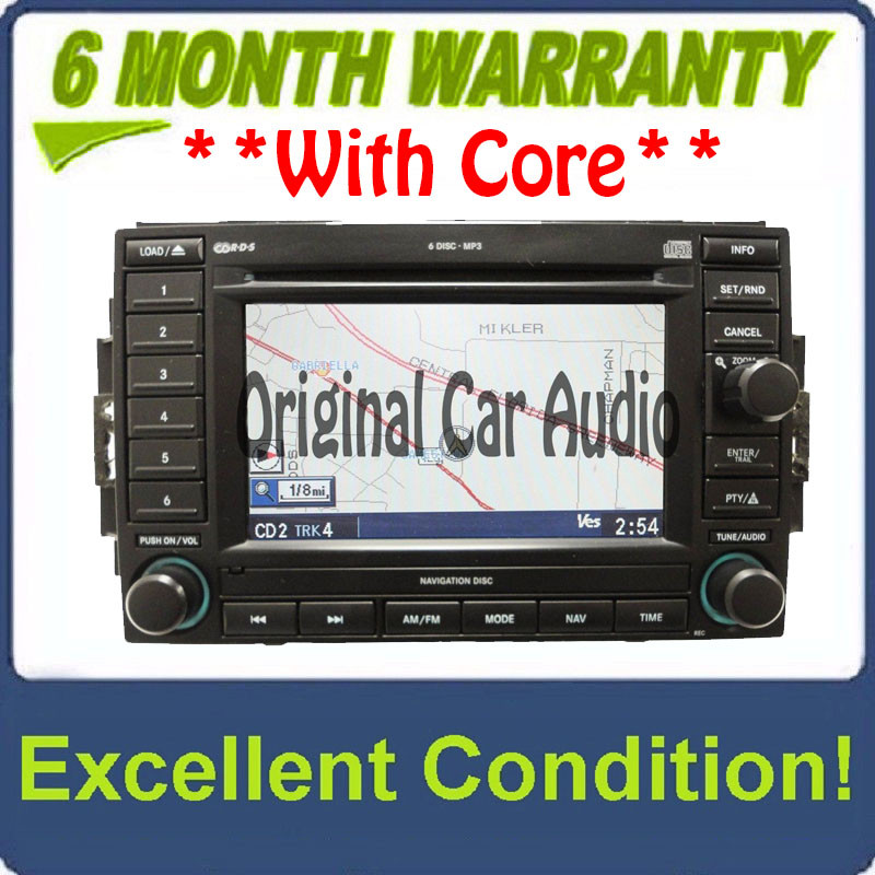 OEM Factory Radio 6-Disc CD Changer With Navigation - For 2005-2007 Chrysler 300, Dodge Charger, Jeep