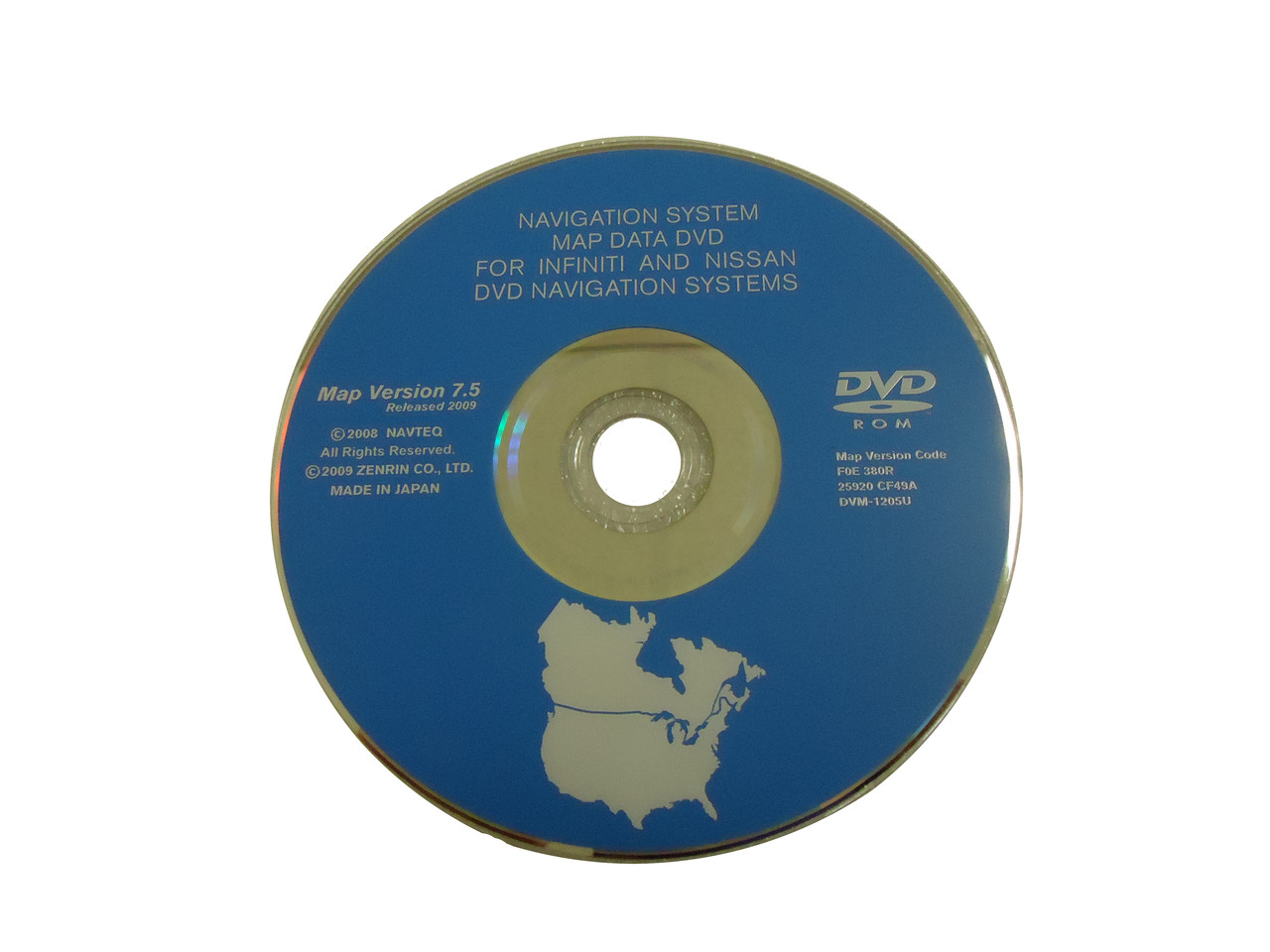 nissan map data disc