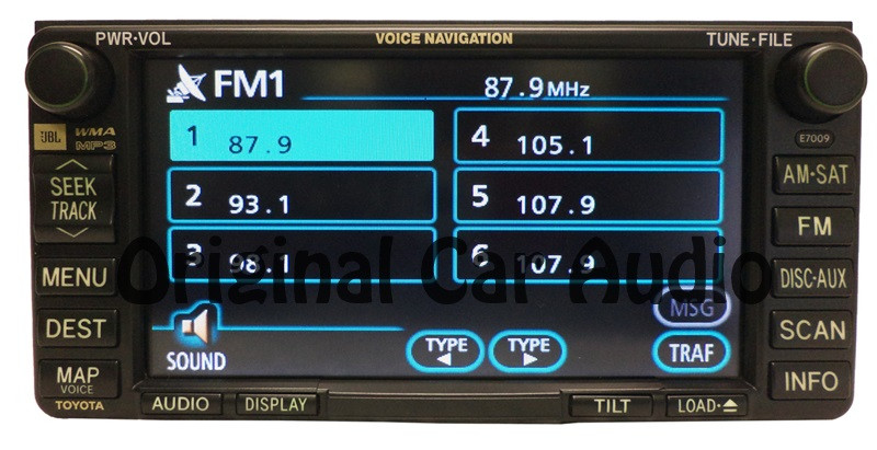 カーナビ Toyota SAI Car Navigation System E7009 2007 2008 Toyota Solara Navigation GPS System Radio