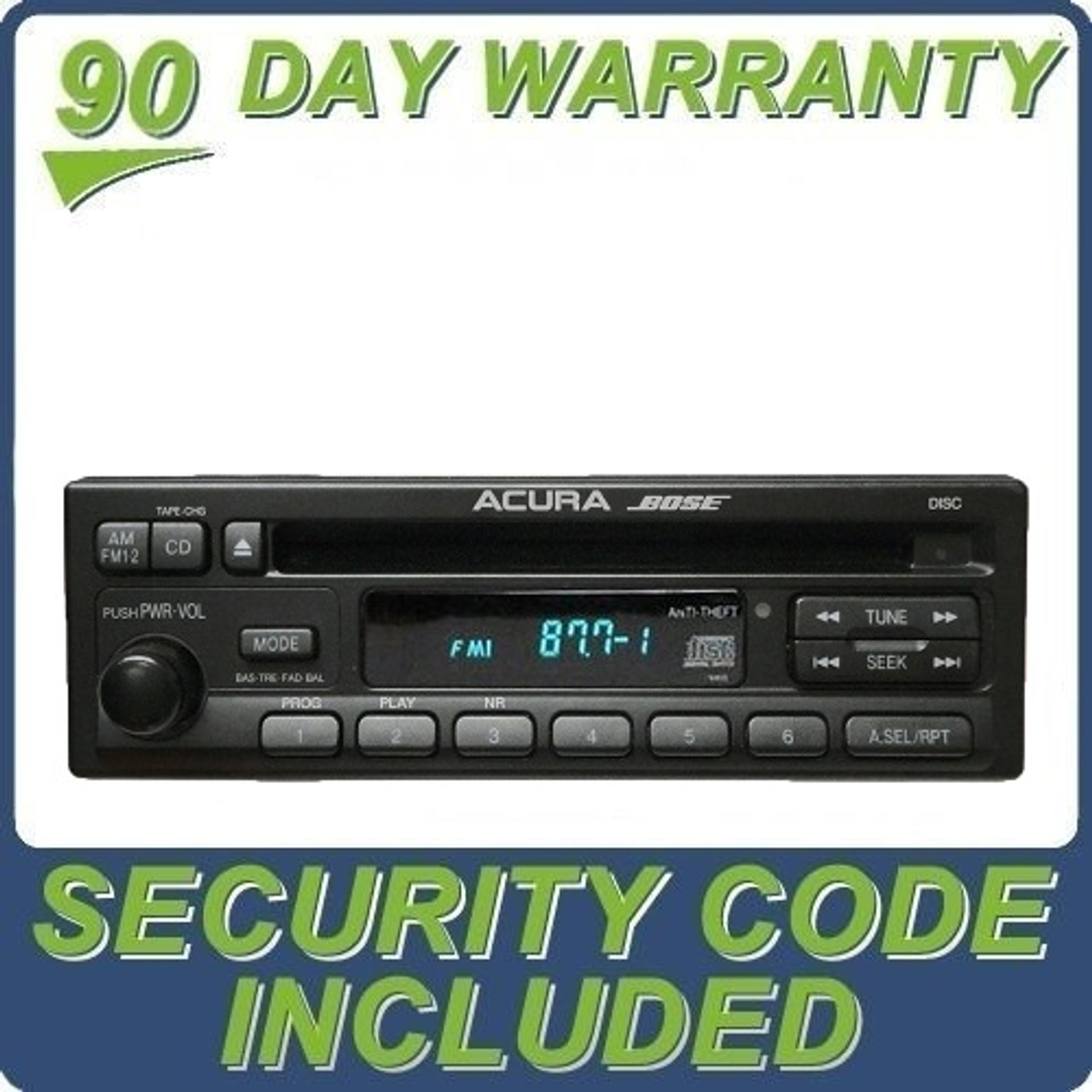 acura bose stereo code