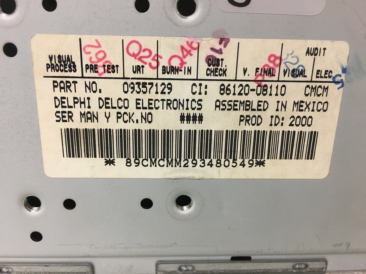 AD6803 2002 03 Toyota Tundra Tacoma Radio Tape CD Player