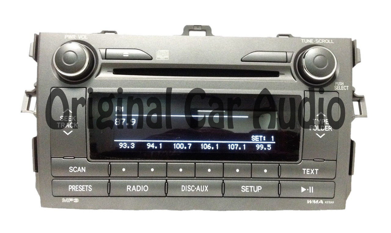 11 12 TOYOTA Corolla Radio Stereo MP3/WMA CD Player Factory OEM A518AH  86120-02D20 2011 2012