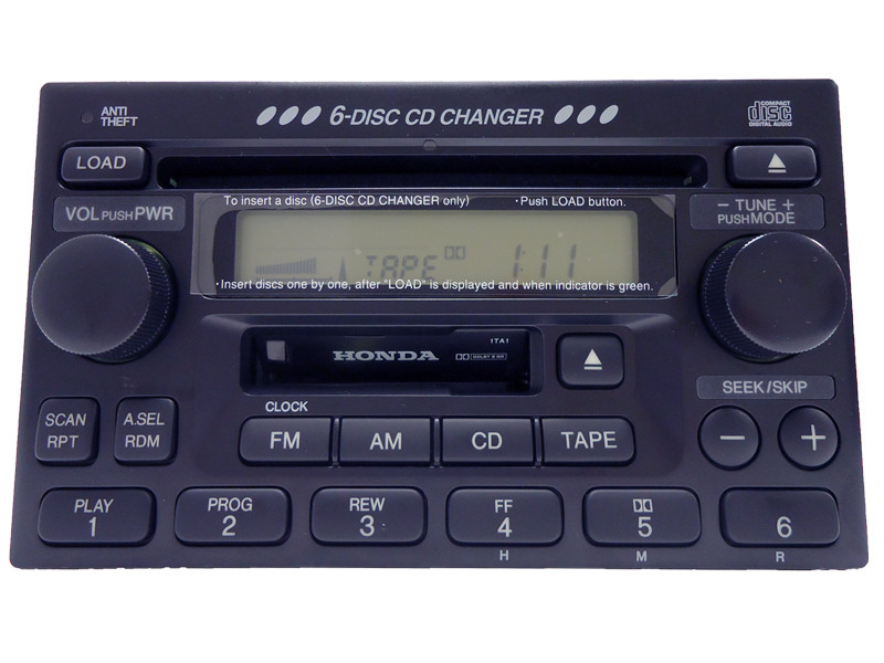 NEW FACEPLATE 1TA2 Honda Accord Civic CRV Radio Tape 6 Disc CD Changer
