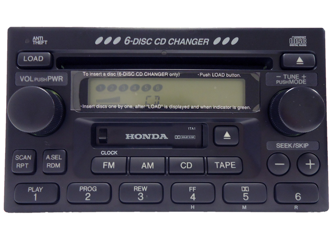 NEW 1TA2 Honda Accord Civic CRV Radio Tape 6 Disc CD Changer