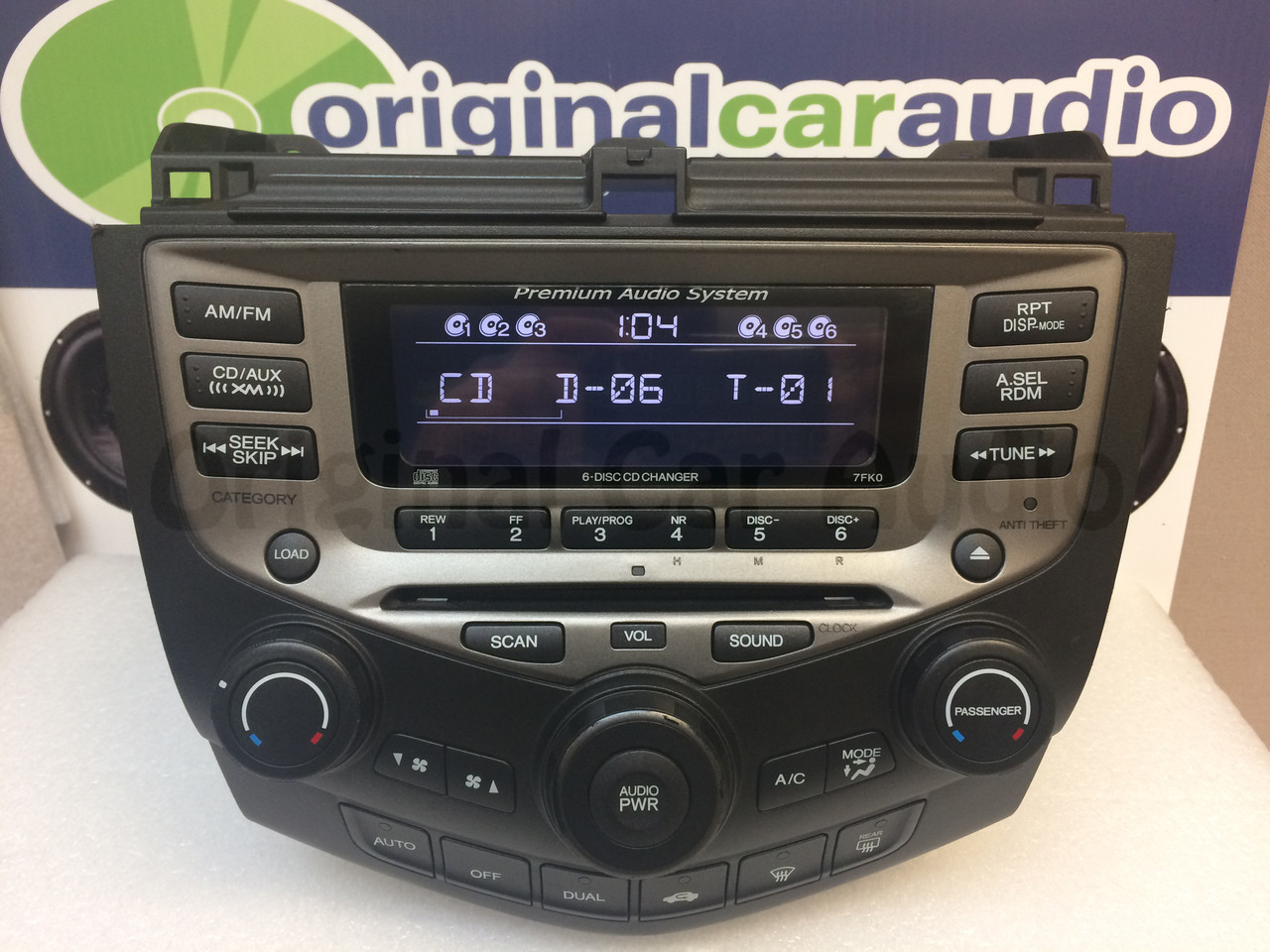 HONDA ACCORD SAT NAV 6 CD RADIO AUX PLAYER CAR STEREO 2003