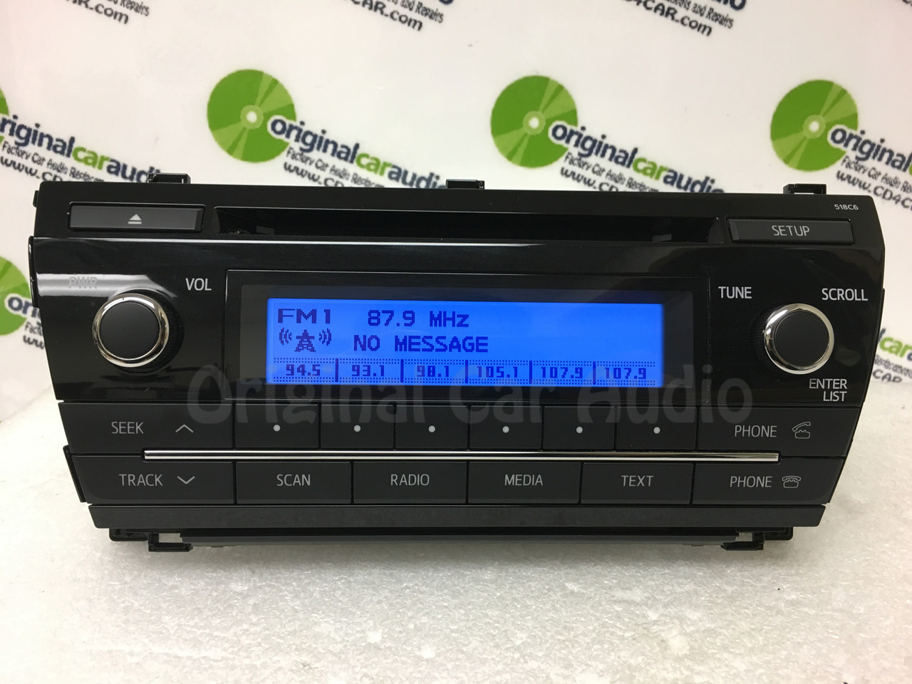 To518C6U) 2014 2015 2016 Toyota Corolla OEM Radio CD Player Receiver 518C6,  86120-02F60