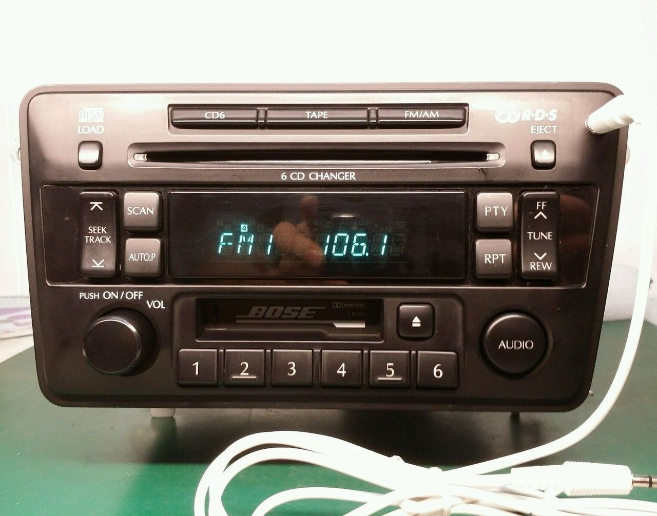 Refurbished 2001 - 2003 Nissan Infiniti OEM BOSE Radio 6 Disc Changer Tape  Cassette CD W/ AUX Player PN-2439N CR050