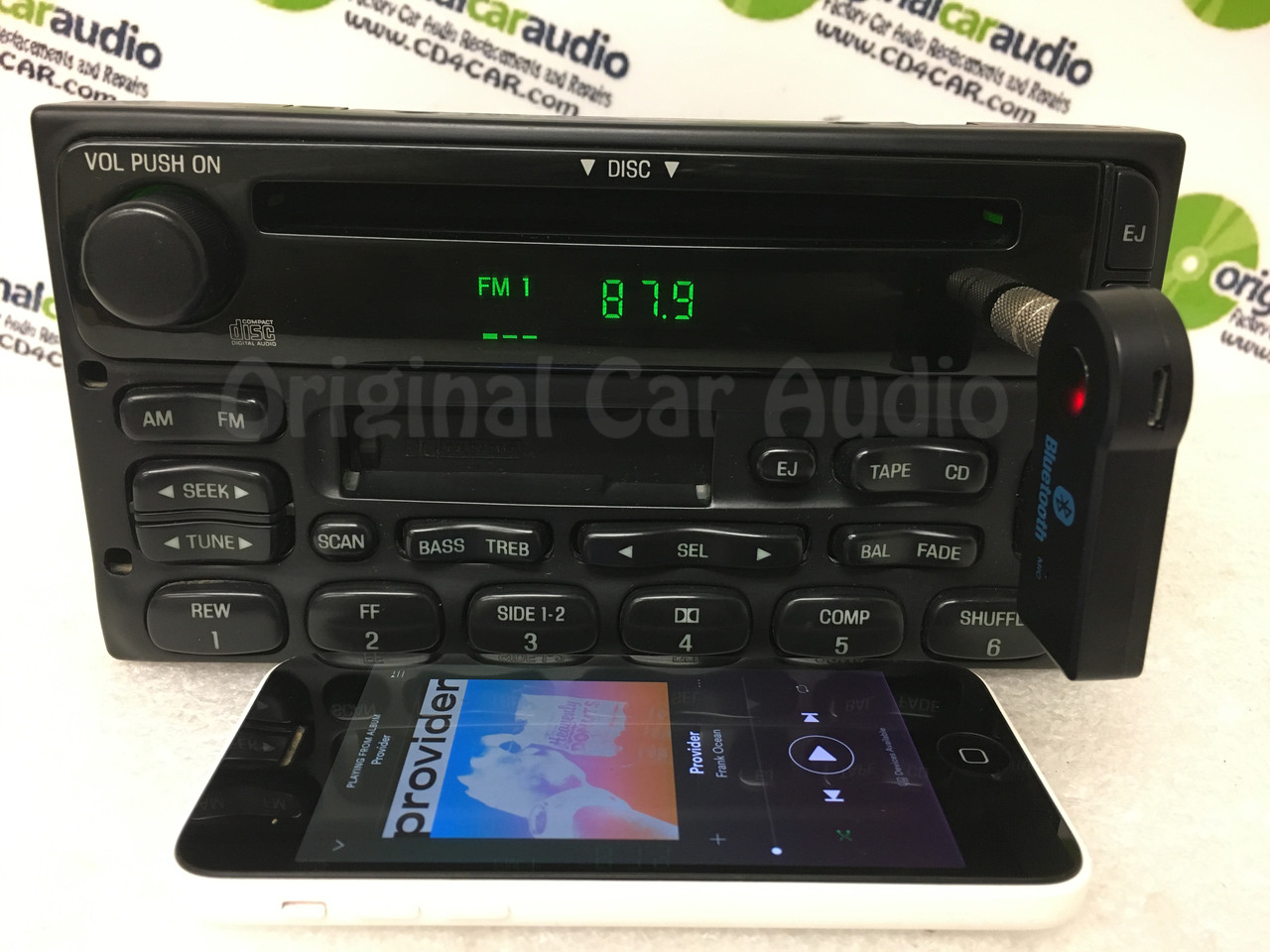 Soundstream Bluetooth MP3 Car Stereo + Install Kit For 1999-2003 Ford F-150 (Also Fits Mustang)