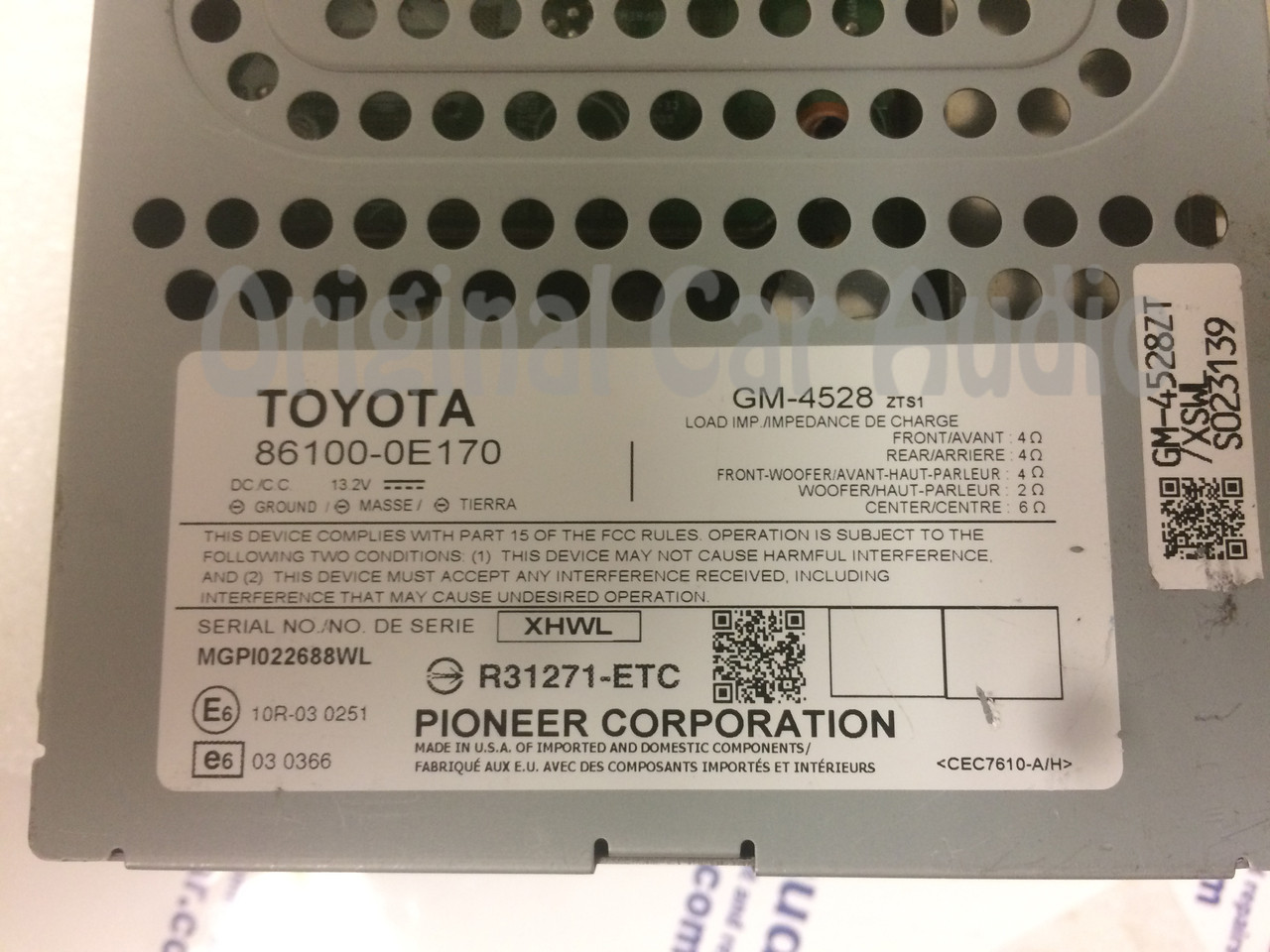 レクサス RX TOYOTA 純正 アンプ 86100-48220 レクサス RX TOYOTA 純正