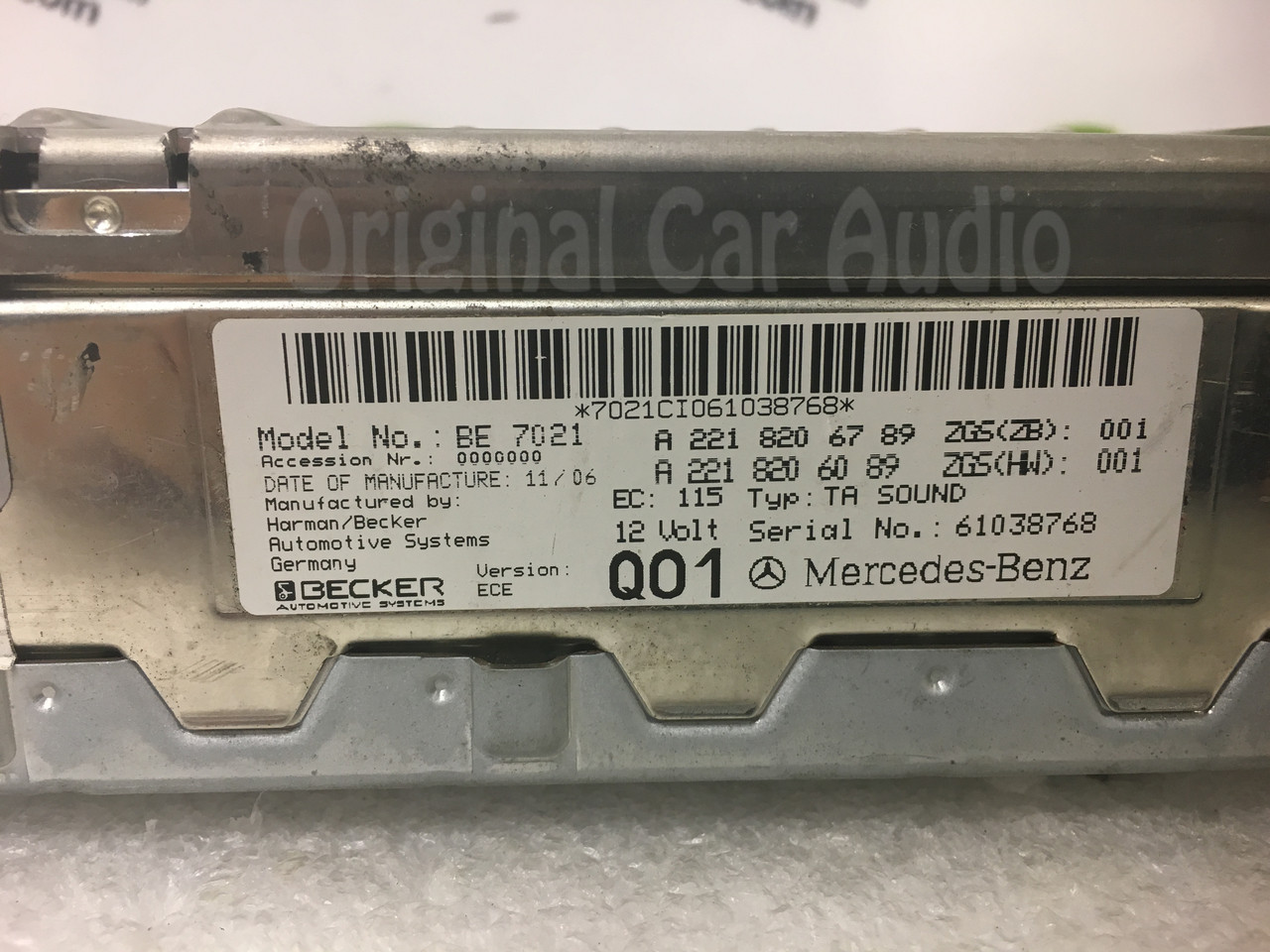 Be200U) 2007 2011 Mercedes CL-Class S-Class W216 W221 OEM Harman