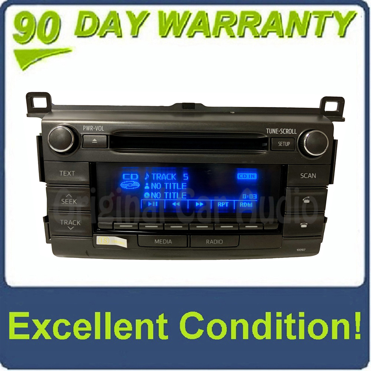 To100107U) 2013 - 2016 Toyota Rav4 OEM Single CD AM FM Bluetooth