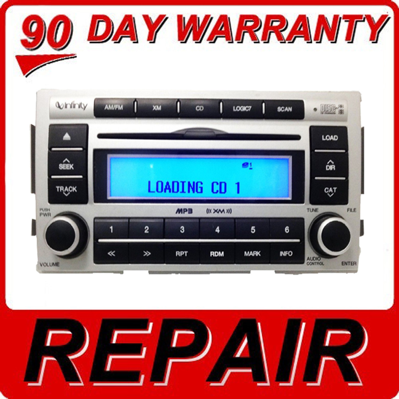 Repair 2007 2008 Hyundai Sante Fe Factory Oem 6 Disc Cd Changer Radio Cd4car