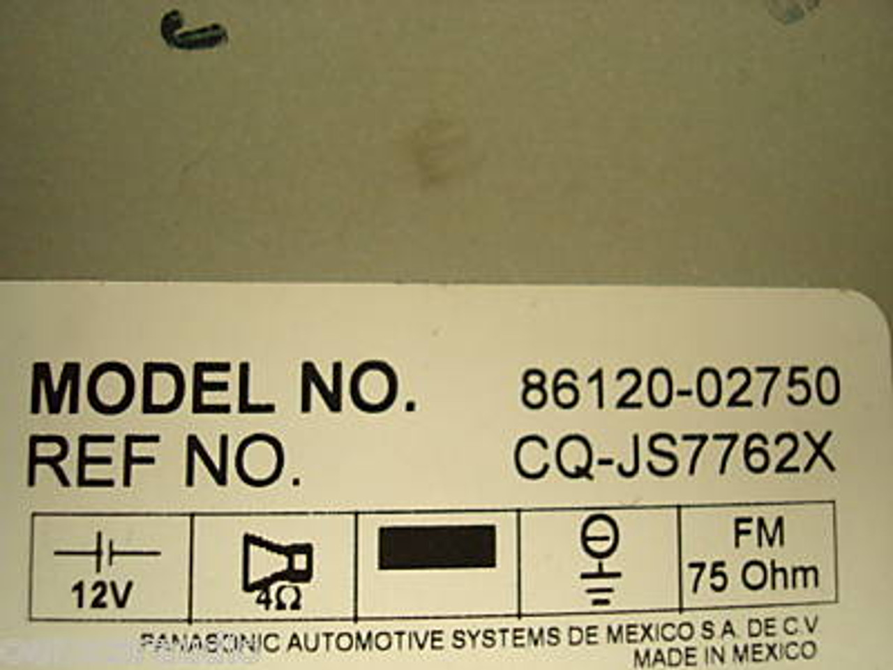 NEW Toyota Corolla Radio CD Player 86120-02750 NON JBL 2009 2010 2011