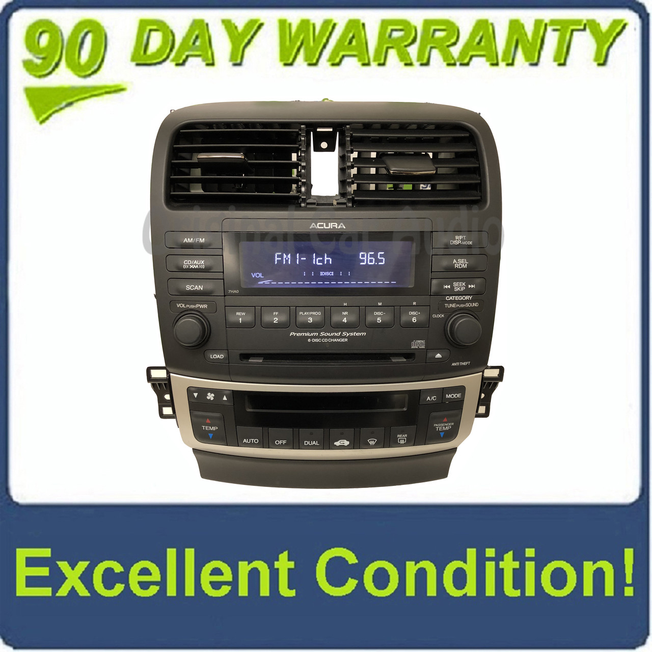 7HA0 2005 2006 Acura TSX XM Radio 6 CD Player OEM Stereo