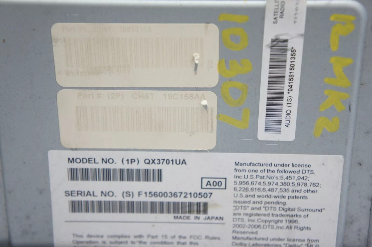 2012 Lincoln MKZ OEM Navigation AM FM Radio w/ Control Panel - CD4Car