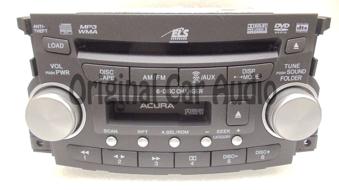 07 08 Acura TL Navigation Stereo MP3 Cassette 6 CD Player OEM