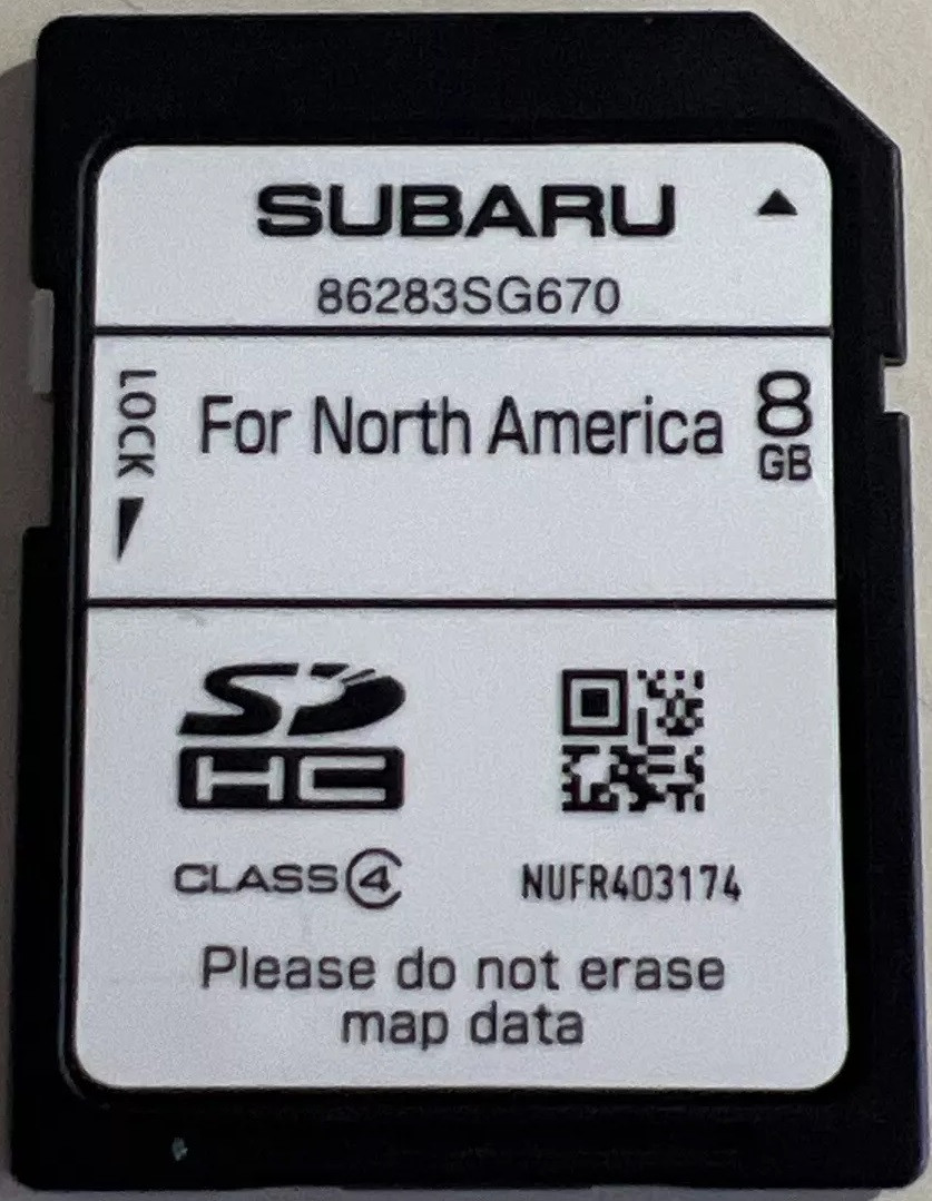 2014 - 2015 Subaru Forester OEM Navigation Map SD Card 86283SG670
