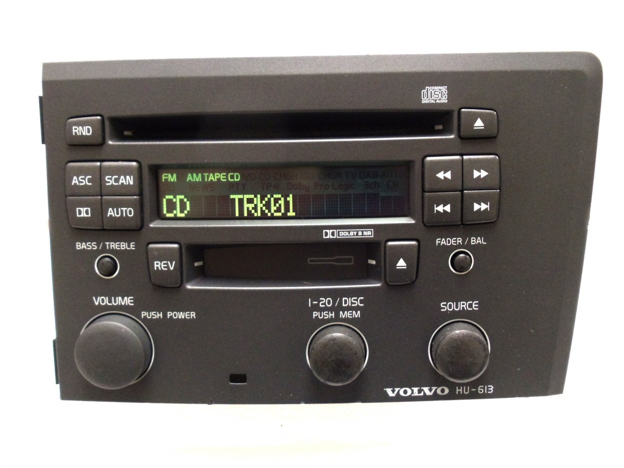 HU613 01 03 Volvo S60 V70 Radio Stereo Tape Player CD Player
