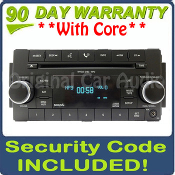 2007 - 2012 Dodge Jeep Chrysler OEM AUX MP3 CD Satellite Radio Player RES