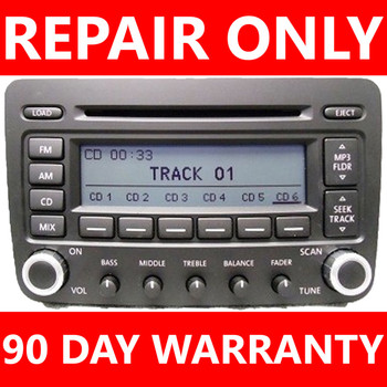 Repair YOUR Radio! Volkswagen VW Jetta Passat Golf Rabbit EOS 6 Six Changer CD Player Repair Service FIX 2005 2006 2007 2008 2009 05 06 07 08 09