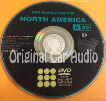 Toyota Lexus Navigation Map DVD 86271-53020 DATA Ver. 05.1 U30