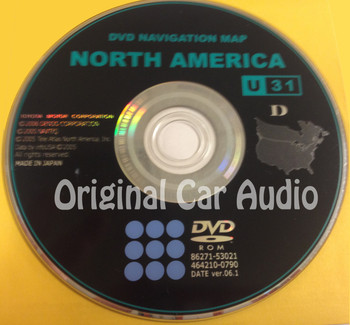 Toyota Lexus Navigation Map DVD 86271-53021 DATA Ver. 06.1 U31