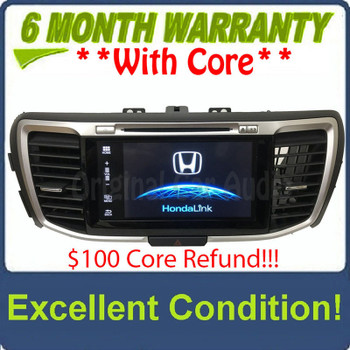 2016 - 2017 Honda Accord OEM Touch Screen Display Single CD AM FM Bluetooth Radio Media Receiver