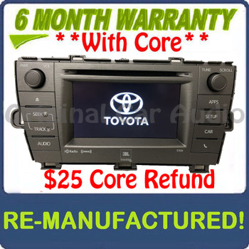 REMAN 2011 - 2015 Toyota Prius JBL OEM Radio CD Player Green Edge HD radio 57034