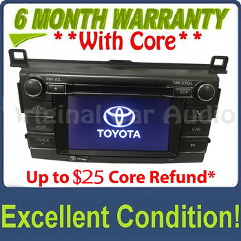 Reman 2013 - 2016 Toyota Rav4 Rav-4 CD Player BLUETOOTH Radio Display Screen 100067 BLEMISHED