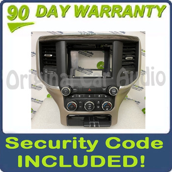 19-22 Dodge Ram Laramie New Body 8.4" Radio Bezel 5 option Buttons Gold Woodgrain